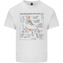 Roller Skating Boot Blueprint Kids T-Shirt Childrens White