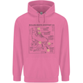 Roller Skating Boot Blueprint Mens 80% Cotton Hoodie Azelea