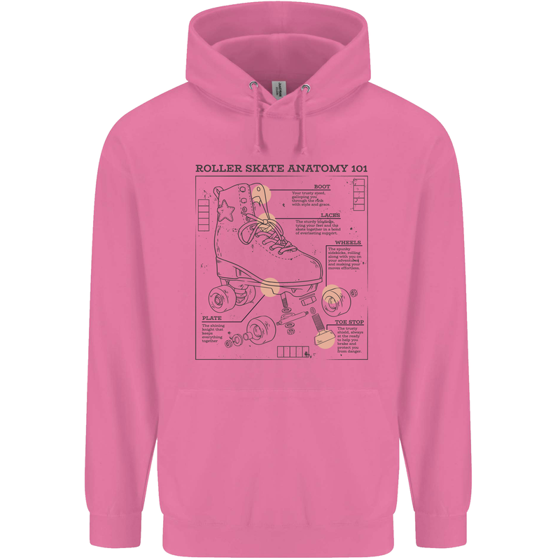 Roller Skating Boot Blueprint Mens 80% Cotton Hoodie Azelea