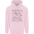 Roller Skating Boot Blueprint Mens 80% Cotton Hoodie Light Pink