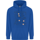 Roller Skating Boot Blueprint Mens 80% Cotton Hoodie Royal Blue