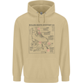 Roller Skating Boot Blueprint Mens 80% Cotton Hoodie Sand