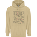 Roller Skating Boot Blueprint Mens 80% Cotton Hoodie Sand