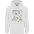 Roller Skating Boot Blueprint Mens 80% Cotton Hoodie White