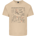 Roller Skating Boot Blueprint Mens Cotton T-Shirt Tee Top Sand