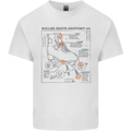 Roller Skating Boot Blueprint Mens Cotton T-Shirt Tee Top White