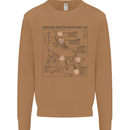 Roller Skating Boot Blueprint Mens Sweatshirt Jumper Caramel Latte