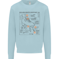 Roller Skating Boot Blueprint Mens Sweatshirt Jumper Light Blue