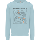 Roller Skating Boot Blueprint Mens Sweatshirt Jumper Light Blue