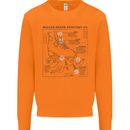 Roller Skating Boot Blueprint Mens Sweatshirt Jumper Orange