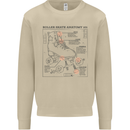 Roller Skating Boot Blueprint Mens Sweatshirt Jumper Sand