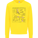 Roller Skating Boot Blueprint Mens Sweatshirt Jumper Yellow