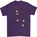 Roller Skating Boot Blueprint Mens T-Shirt 100% Cotton Purple