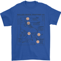 Roller Skating Boot Blueprint Mens T-Shirt 100% Cotton Royal Blue