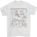 Roller Skating Boot Blueprint Mens T-Shirt 100% Cotton White