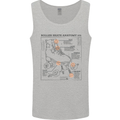 Roller Skating Boot Blueprint Mens Vest Tank Top Sports Grey