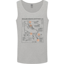 Roller Skating Boot Blueprint Mens Vest Tank Top Sports Grey