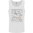 Roller Skating Boot Blueprint Mens Vest Tank Top White