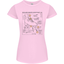 Roller Skating Boot Blueprint Womens Petite Cut T-Shirt Light Pink