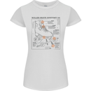 Roller Skating Boot Blueprint Womens Petite Cut T-Shirt White