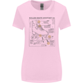 Roller Skating Boot Blueprint Womens Wider Cut T-Shirt Light Pink