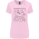 Roller Skating Boot Blueprint Womens Wider Cut T-Shirt Light Pink