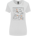 Roller Skating Boot Blueprint Womens Wider Cut T-Shirt White