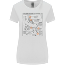 Roller Skating Boot Blueprint Womens Wider Cut T-Shirt White