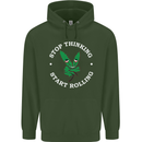 Rolling Funny Bong Weed Cannabis Drugs Childrens Kids Hoodie Forest Green