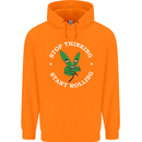 Rolling Funny Bong Weed Cannabis Drugs Childrens Kids Hoodie Orange