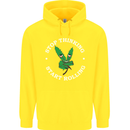 Rolling Funny Bong Weed Cannabis Drugs Childrens Kids Hoodie Yellow