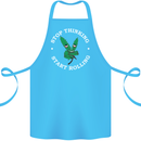 Rolling Funny Bong Weed Cannabis Drugs Cotton Apron 100% Organic Turquoise