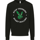 Rolling Funny Bong Weed Cannabis Drugs Kids Sweatshirt Jumper Black