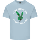 Rolling Funny Bong Weed Cannabis Drugs Kids T-Shirt Childrens Light Blue