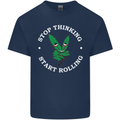 Rolling Funny Bong Weed Cannabis Drugs Kids T-Shirt Childrens Navy Blue