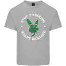 Rolling Funny Bong Weed Cannabis Drugs Kids T-Shirt Childrens Sports Grey