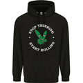 Rolling Funny Bong Weed Cannabis Drugs Mens 80% Cotton Hoodie Black