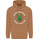 Rolling Funny Bong Weed Cannabis Drugs Mens 80% Cotton Hoodie Caramel Latte