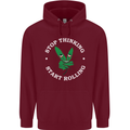 Rolling Funny Bong Weed Cannabis Drugs Mens 80% Cotton Hoodie Maroon