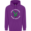 Rolling Funny Bong Weed Cannabis Drugs Mens 80% Cotton Hoodie Purple