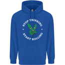 Rolling Funny Bong Weed Cannabis Drugs Mens 80% Cotton Hoodie Royal Blue