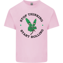 Rolling Funny Bong Weed Cannabis Drugs Mens Cotton T-Shirt Tee Top Light Pink