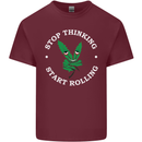 Rolling Funny Bong Weed Cannabis Drugs Mens Cotton T-Shirt Tee Top Maroon