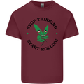 Rolling Funny Bong Weed Cannabis Drugs Mens Cotton T-Shirt Tee Top Maroon