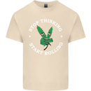 Rolling Funny Bong Weed Cannabis Drugs Mens Cotton T-Shirt Tee Top Natural