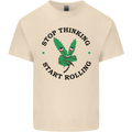 Rolling Funny Bong Weed Cannabis Drugs Mens Cotton T-Shirt Tee Top Natural