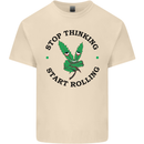 Rolling Funny Bong Weed Cannabis Drugs Mens Cotton T-Shirt Tee Top Natural