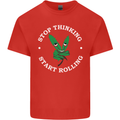 Rolling Funny Bong Weed Cannabis Drugs Mens Cotton T-Shirt Tee Top Red