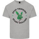 Rolling Funny Bong Weed Cannabis Drugs Mens Cotton T-Shirt Tee Top Sports Grey