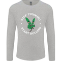 Rolling Funny Bong Weed Cannabis Drugs Mens Long Sleeve T-Shirt Sports Grey